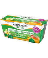 Yaourt mangue vanille à teneur réduite en sucre 38% BIO 2x125 g ANDECHSER NATUR